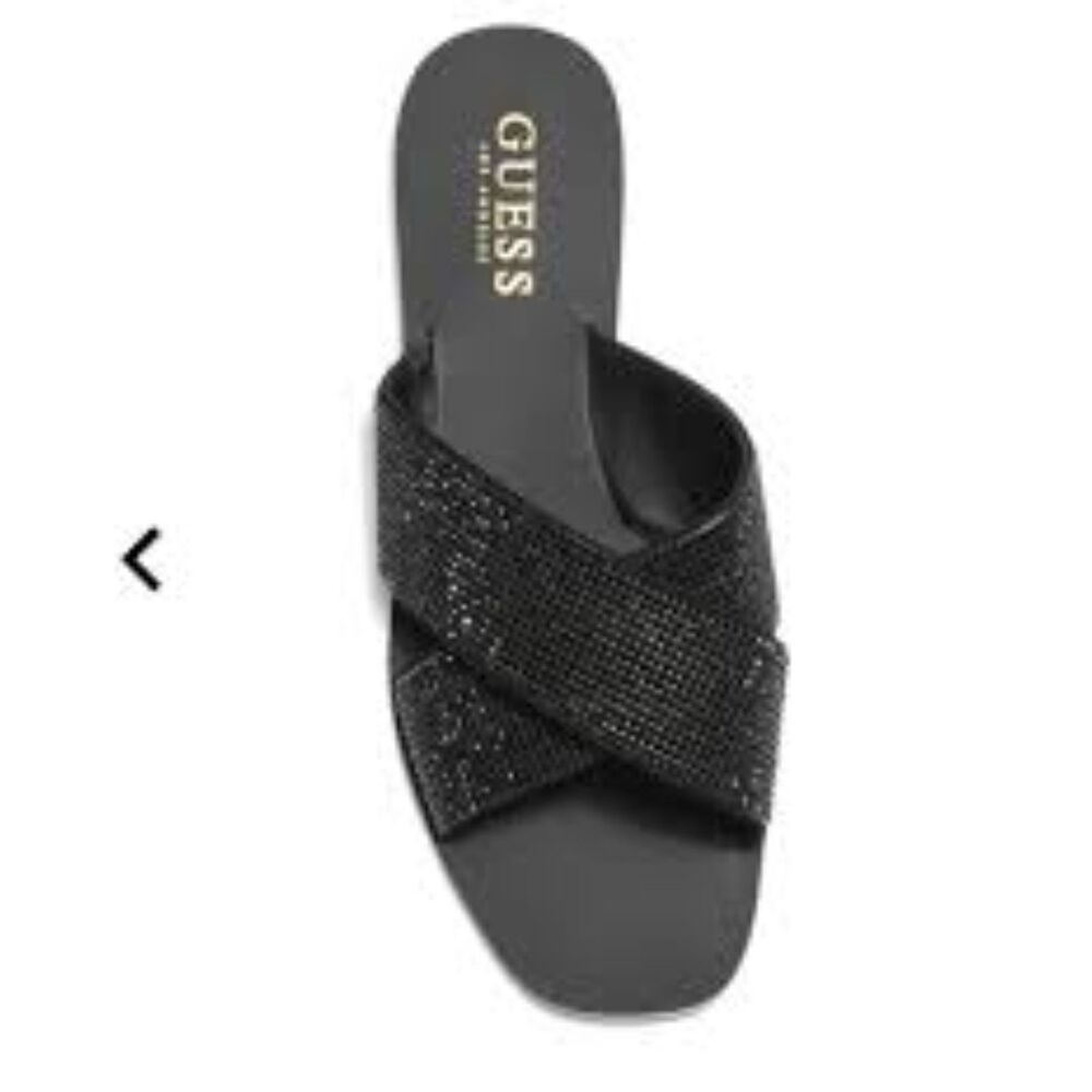 Guess Los Angeles Rhinestone Slide Sandals ✨ new - Picture 12 of 13